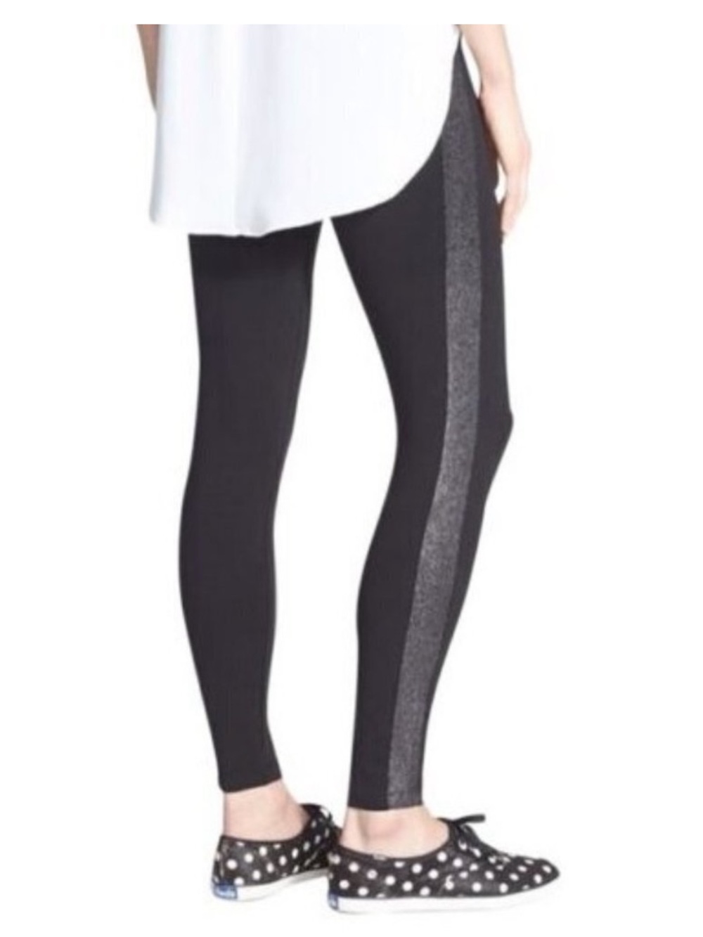 Kate Spade Sparkle Glitter Tuxedo Leggings